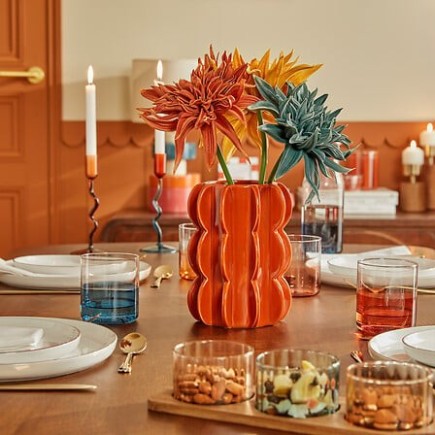 Vase Homy 19cm céramique oreille orange