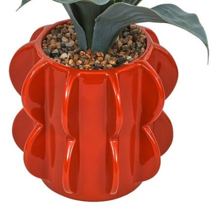 Agave Homy 27cm avec pot céramique orange