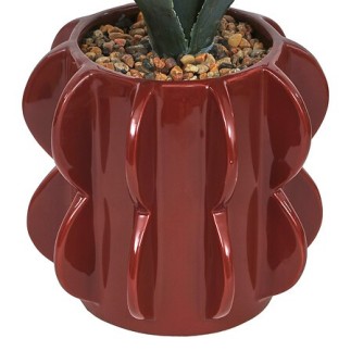 Agave Homy 27cm avec pot céramique marron