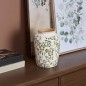 Vase Japo 19cm céramique fleurs vert clair