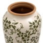 Vase Japo 19cm céramique fleurs vert clair
