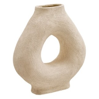 Vase Circle Bréa 33cm céramique blanc