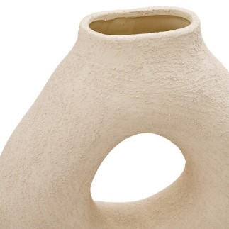 Vase Circle Bréa 33cm céramique blanc