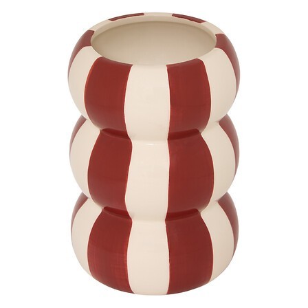 Vase Neya 15,7cm céramique rayure rouge