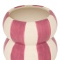 Vase Neya 15,7cm céramique rayure rose