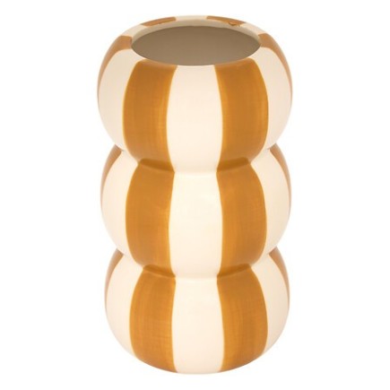 Vase Neya 21cm céramique rayure jaune