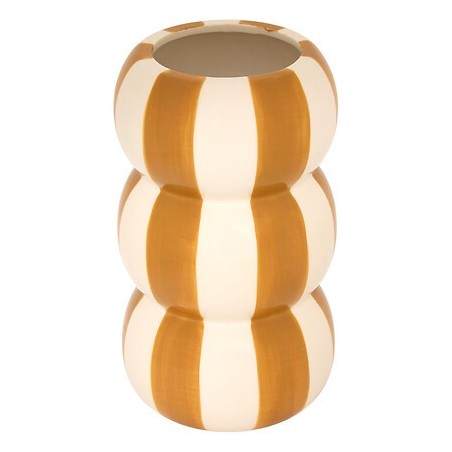 Vase Neya 21cm céramique rayure jaune