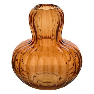 Vase champignon Lisière 19cm verre marron