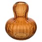 Vase champignon Lisière 19cm verre marron