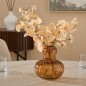 Vase champignon Lisière 19cm verre marron