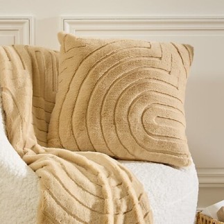 Plaid fourrure jacquard Arka 180x230cm beige lin XL