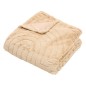 Plaid fourrure jacquard Arka 180x230cm beige lin XL