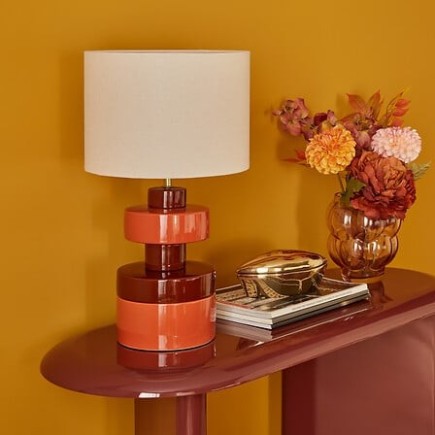Lampe Fiva 50cm grès bordeaux