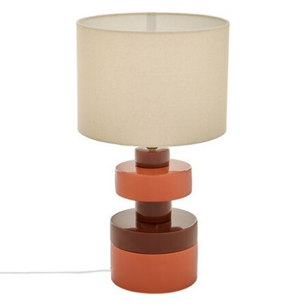 Lampe Fiva 50cm grès bordeaux