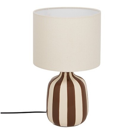 Lampe cylindre Vilma 41,5cm grès marron