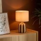 Lampe cylindre Vilma 41,5cm grès marron