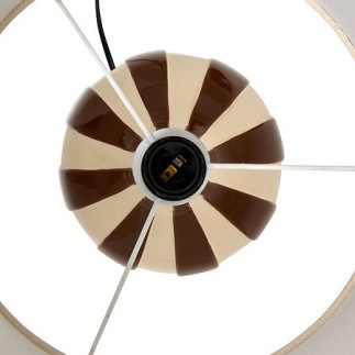 Lampe cylindre Vilma 41,5cm grès marron