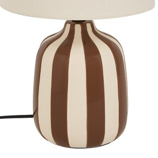 Lampe cylindre Vilma 41,5cm grès marron