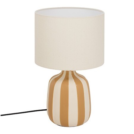 Lampe cylindre Vilma 41,5cm grès ocre