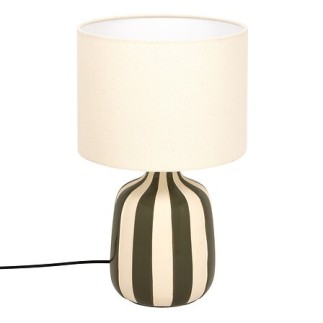 Lampe cylindre Vilma 41,5cm grès kaki
