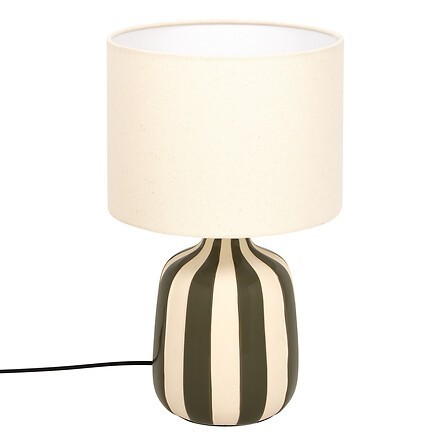 Lampe cylindre Vilma 41,5cm grès kaki