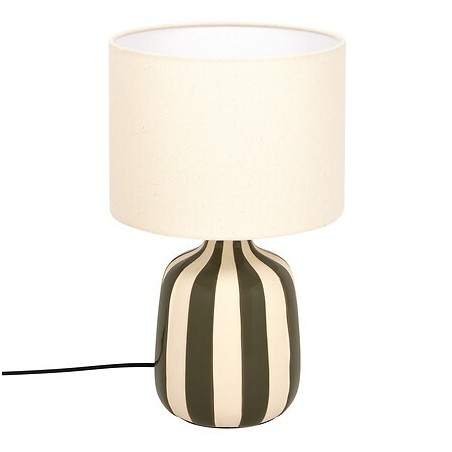Lampe cylindre Vilma 41,5cm grès kaki