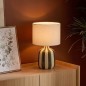 Lampe cylindre Vilma 41,5cm grès kaki