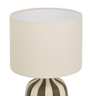 Lampe cylindre Vilma 41,5cm grès kaki