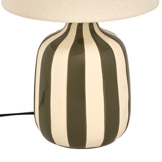 Lampe cylindre Vilma 41,5cm grès kaki
