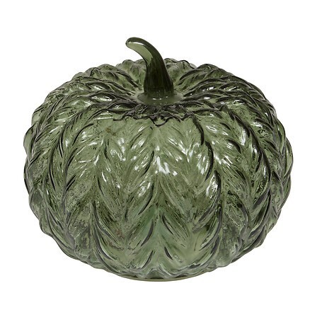 Lampe LED citrouille Assia 12cm verre