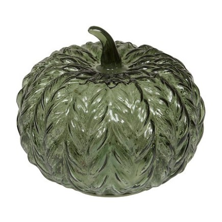 Lampe LED citrouille Assia 12cm verre