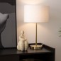 Lampe droite Tina 49cm bouclette or