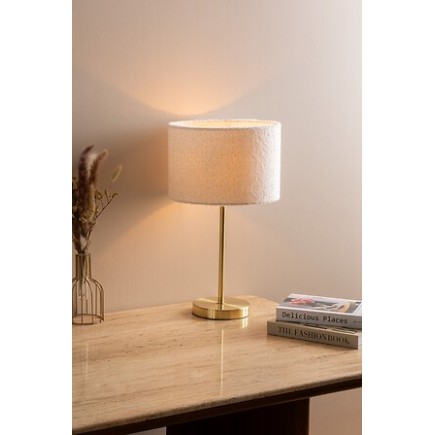 Lampe droite Tina 49cm bouclette or