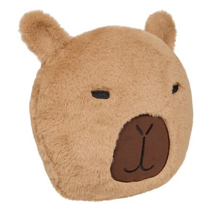 Coussin tête Capybara 30x30cm marron
