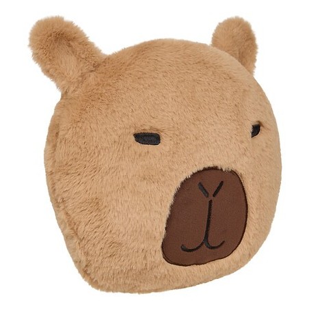 Coussin tête Capybara 30x30cm marron