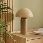 Lampe Lito bicolore champignon 37cm métal beige