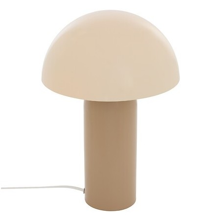 Lampe Lito bicolore champignon 37cm métal beige