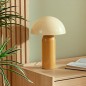 Lampe Lito bicolore champignon 37cm métal ocre