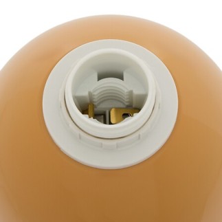 Lampe Lito bicolore champignon 37cm métal ocre