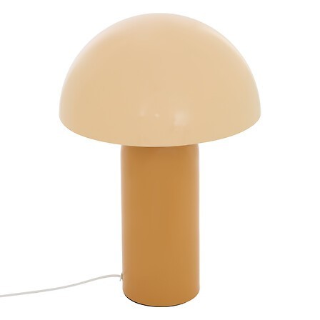 Lampe Lito bicolore champignon 37cm métal ocre
