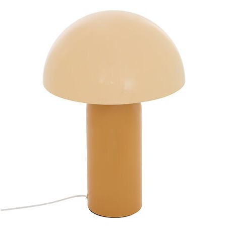Lampe Lito bicolore champignon 37cm métal ocre