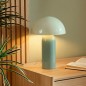 Lampe Lito bicolore champignon 37cm métal vert céladon