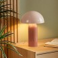 Lampe Lito bicolore champignon 37cm métal rose