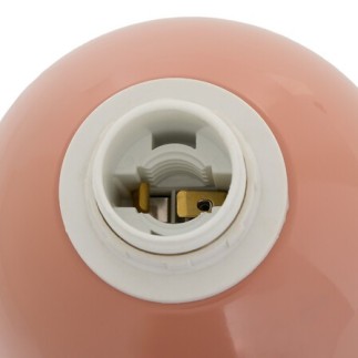 Lampe Lito bicolore champignon 37cm métal rose