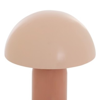 Lampe Lito bicolore champignon 37cm métal rose