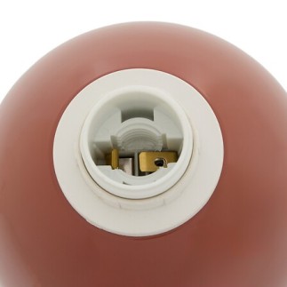 Lampe Lito bicolore champignon 37cm métal terracotta