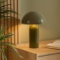 Lampe Lito bicolore champignon 37cm métal kaki