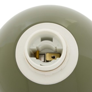 Lampe Lito bicolore champignon 37cm métal kaki
