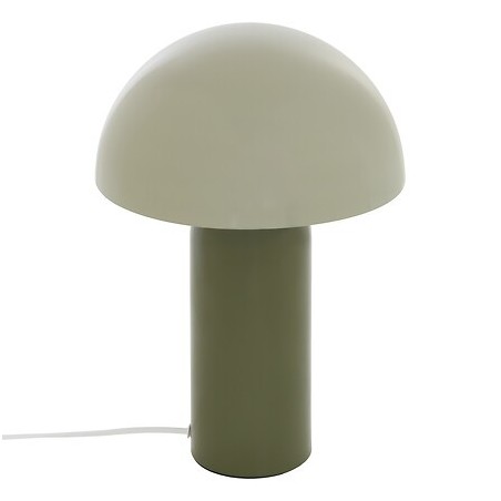 Lampe Lito bicolore champignon 37cm métal kaki