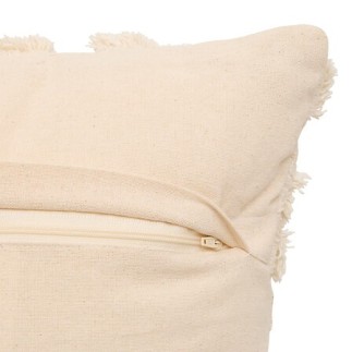 Coussin tufté Hawki 40x40 cm naturel